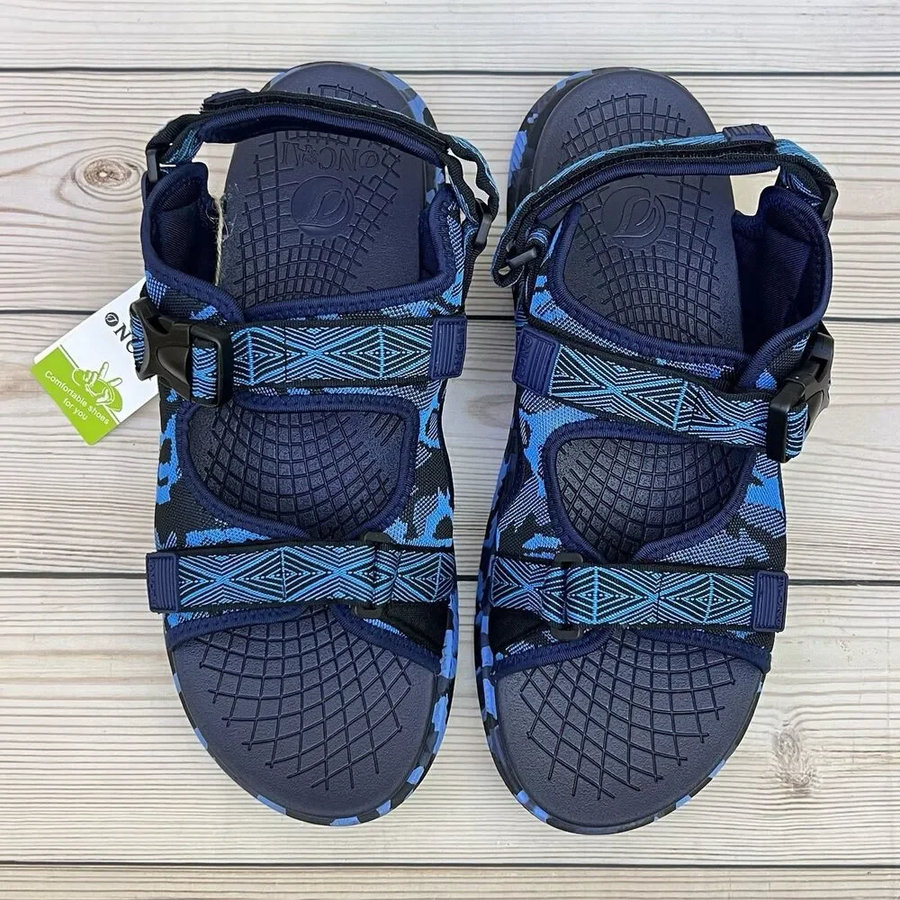 ONCAI Hiking Orthotic Sport Sandals Mens 15 Blue Recovery Walking Arch Support